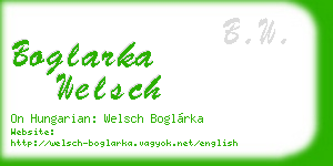 boglarka welsch business card